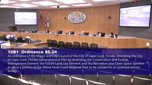Cape Coral City Council approves ordinance to reduce Yellow Fever Creek Preserve for water facility