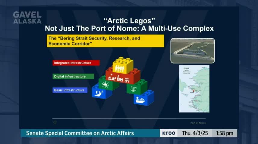 Alaska lawmaker proposes Bering Strait economic corridor for national security and infrastructure