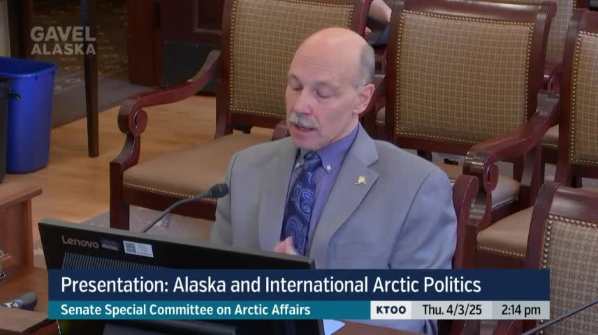 Senator Wolokowski questions Speraga on Arctic Affairs and military security