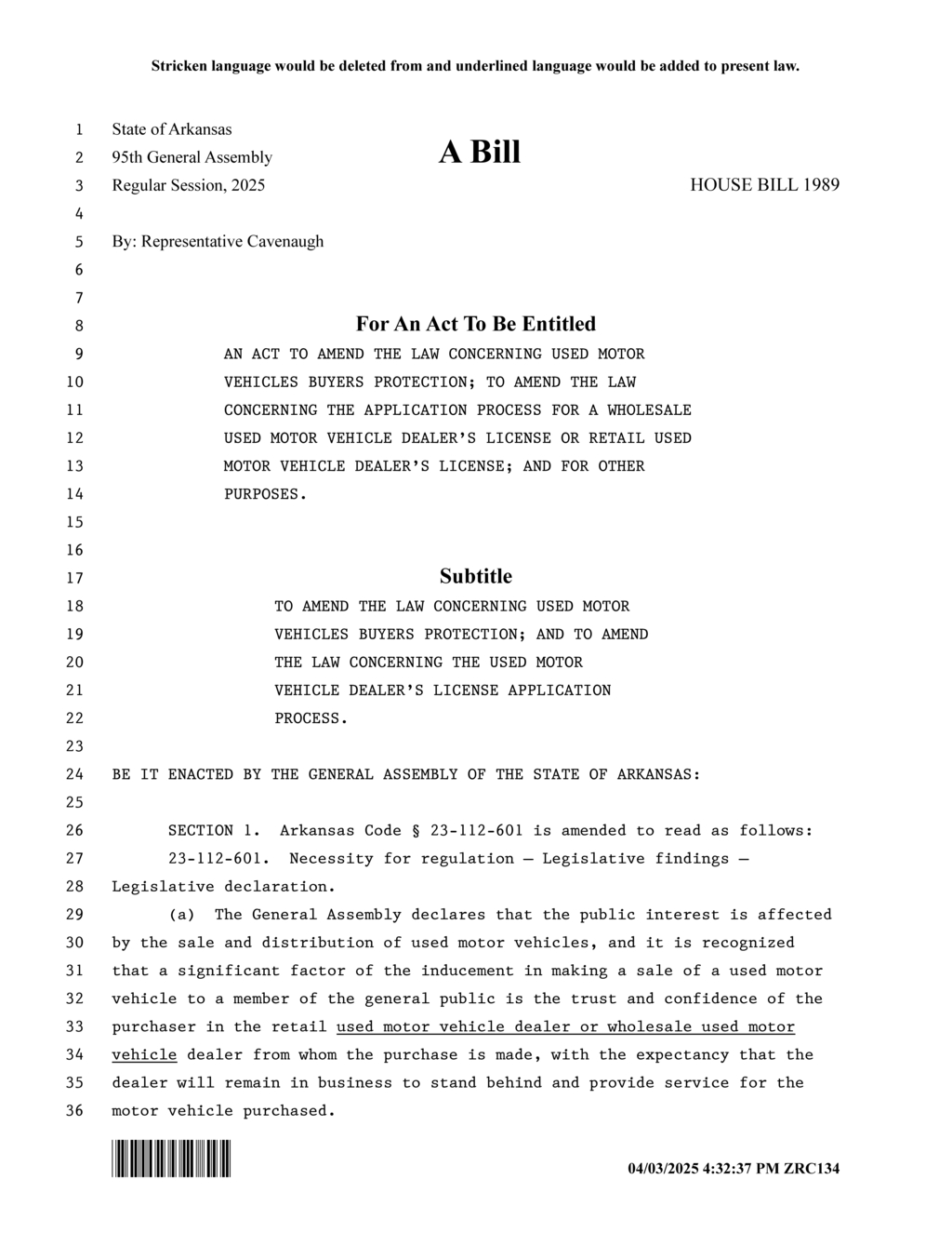 Arkansas State Police updates licensing regulations for motor vehicle dealers