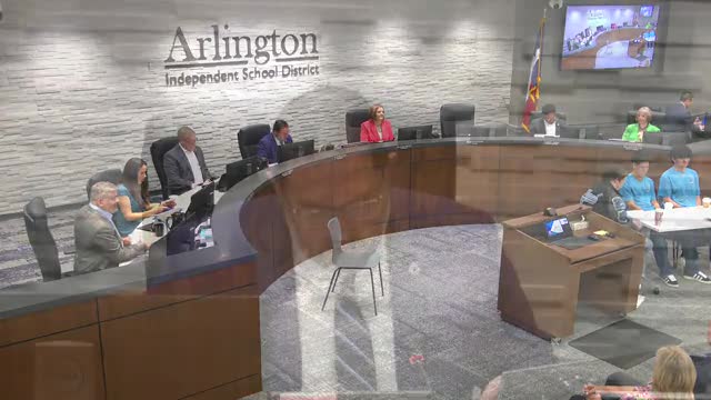 Arlington ISD Board recognizes student leader Sophia Duran and Seguin High percussionists