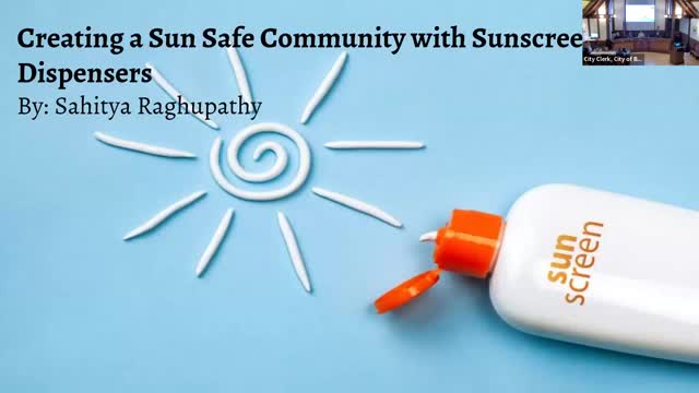 Student Activist proposes sunscreen dispensers for Tiburon's public health