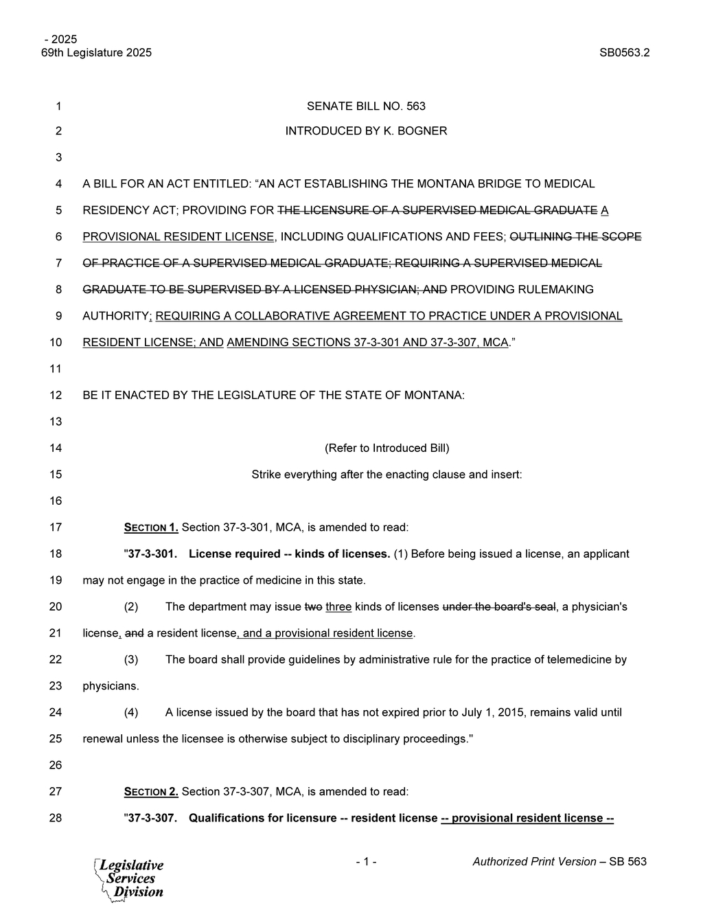 Montana Legislature approves new resident licensing regulations for medical practitioners