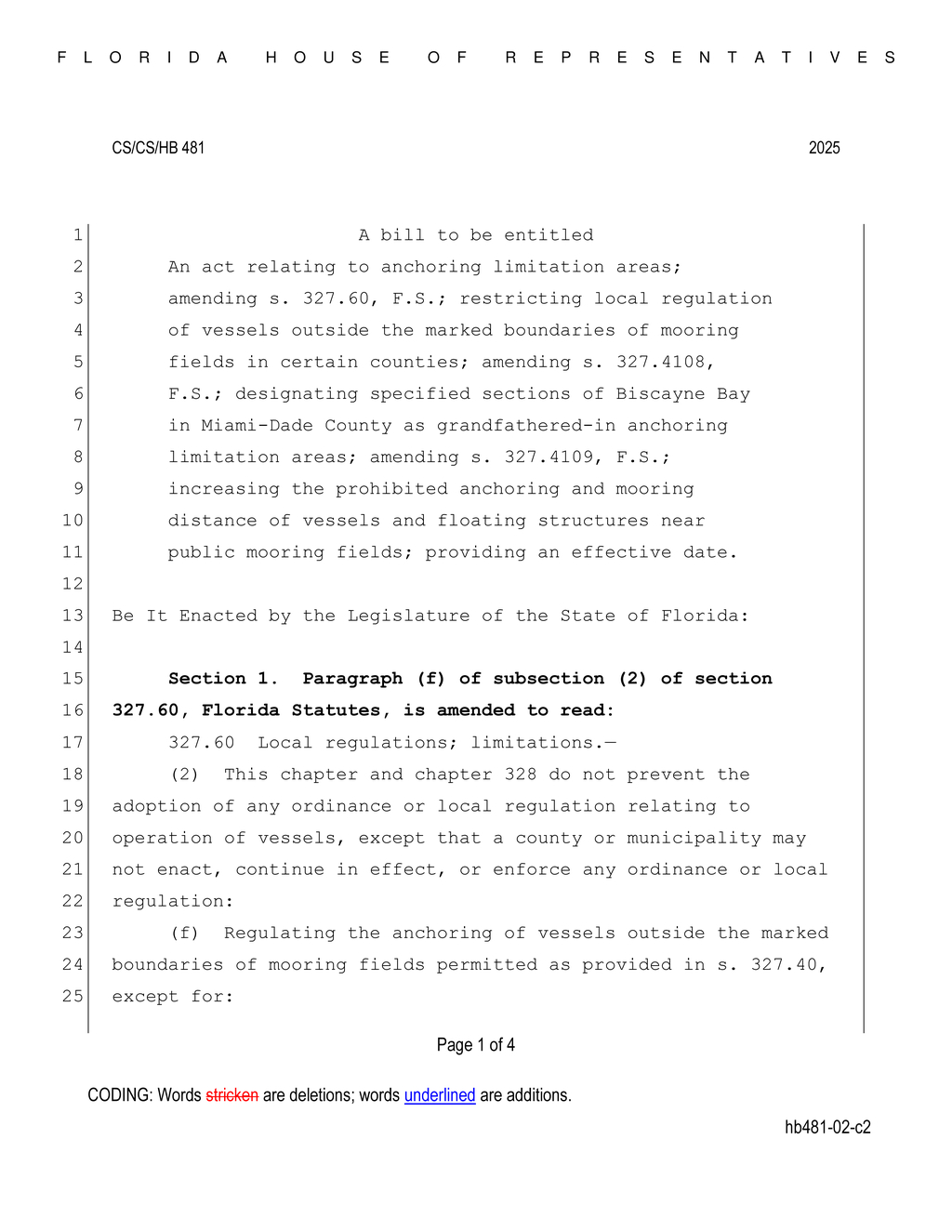 Florida House amends anchoring regulations near marinas and superyacht repair facilities