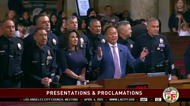 Los Angeles recognizes reserve police officers for service at Paris Olympics