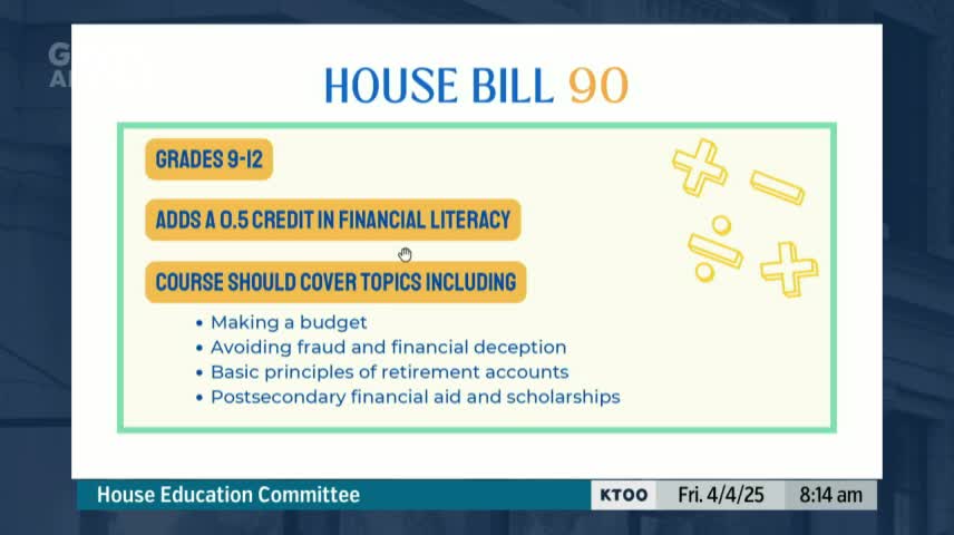 Alaska House Bill 90 mandates financial literacy education in high schools
