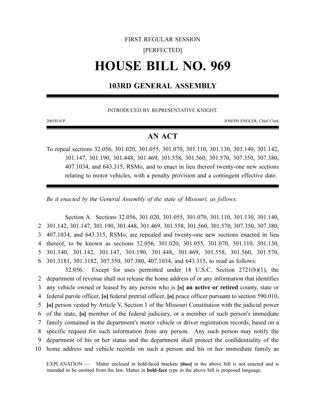 Missouri law exempts disabled veterans from physician statements for plate renewals