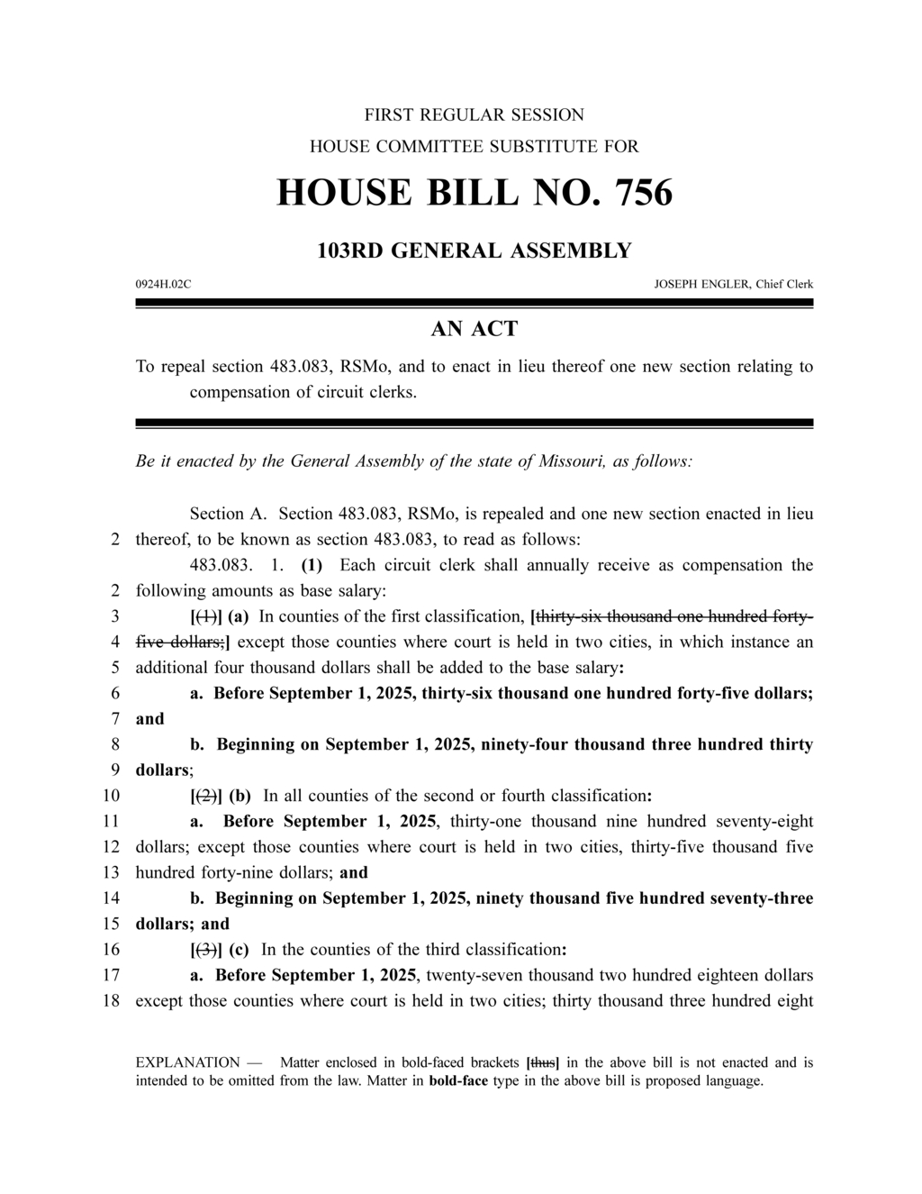 Missouri approves salary increase for circuit clerks starting September 2025