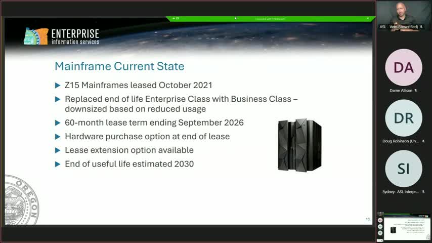 Oregon DCS explores mainframe service transition amid staff retirement concerns