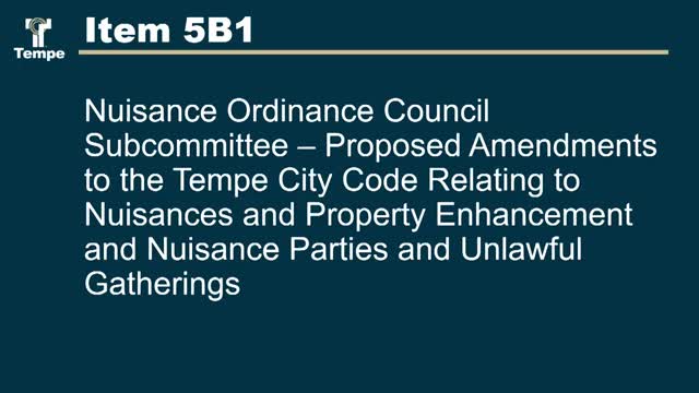 Council subcommittee backs nuisance ordinance changes to address recurring party complaints