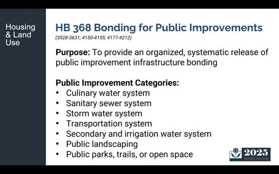HB 368: bond releases, warranty inspections and land‑use notice changes explained