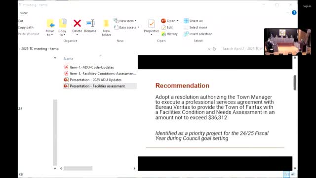 Town council OKs $36,312 contract for town facilities condition assessment after debate over consultants vs. in‑house work