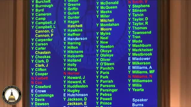 Votes at a glance: summary of final recorded House actions during special session