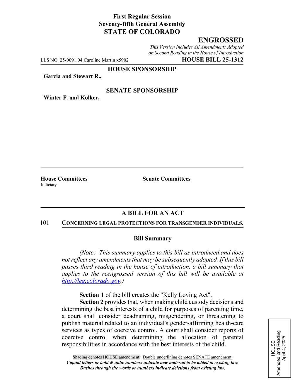 Colorado defines chosen name and misgendering in revised statutes