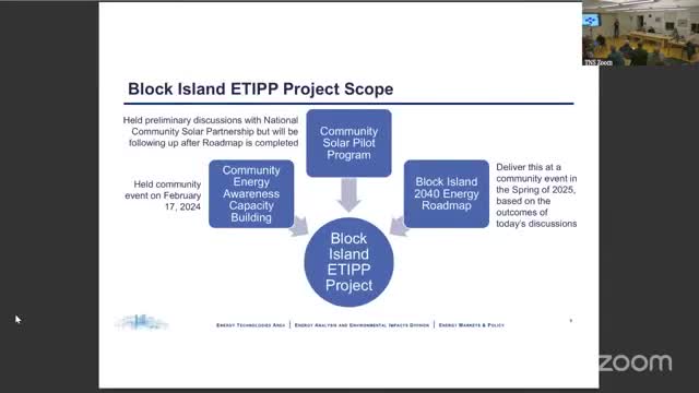 Block Island community discusses electric sector future and 2040 energy roadmap