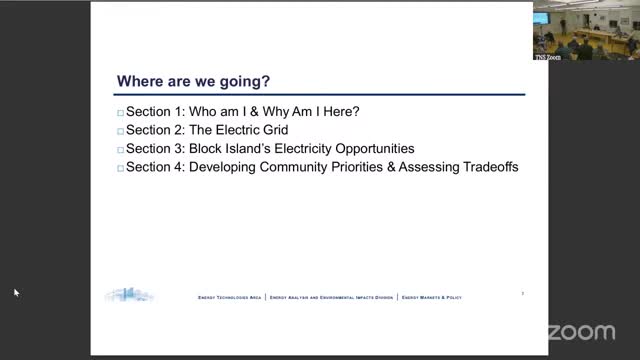 Electric Grid Discussion sets stage for Block Island's 2040 Energy Transition Analysis