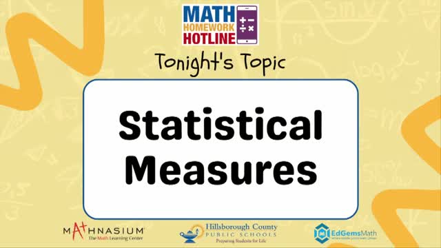 Hillsborough Math Homework Hotline teaches mean, median, mode, range and IQR; student wins challenge