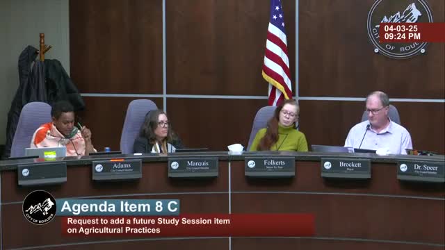 Boulder Council discusses urgent agricultural needs amid urban development concerns