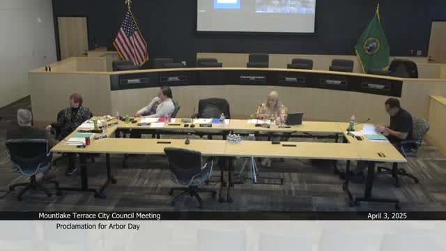 Montlake Terrace Mayor declares April 9 2025 Arbor Day for tree conservation