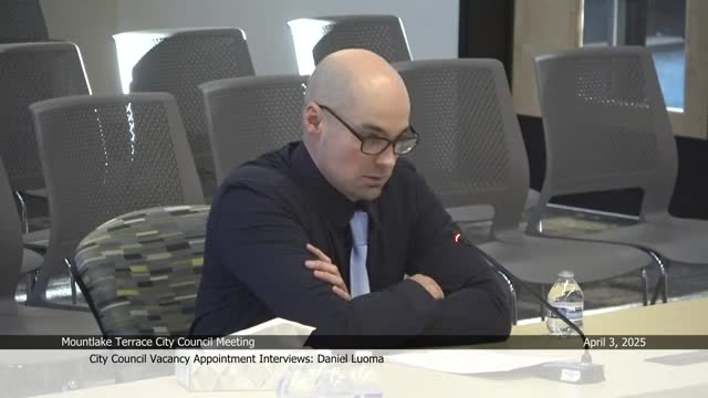 Daniel proposes candidacy for Mountlake Terrace City Council position