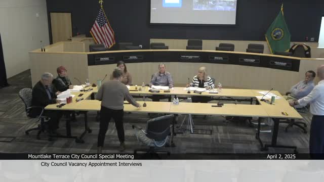 William Page outlines city growth needs during council interview