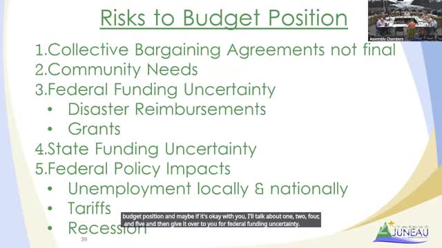 City Council reviews budget risks amid funding uncertainties and projected recession