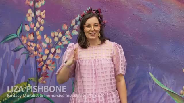 Artist unveils mural celebrating Texas pollinators with fantasy designs