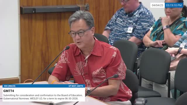 Wesley highlights strategic plan progress at Hawaii Board of Education meeting