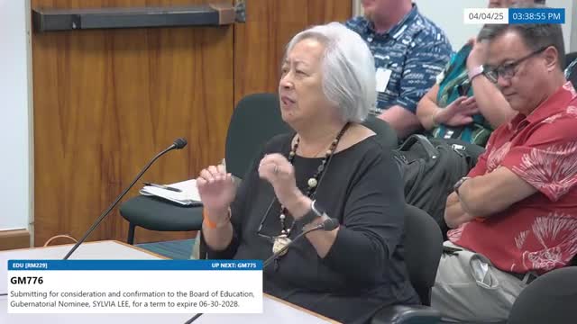Miss Lee advocates financial literacy policies at Hawaii's Board of Education hearing