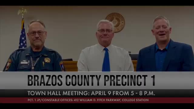 Brazos County officials host first Precinct 1 town hall with sheriff and adoption event