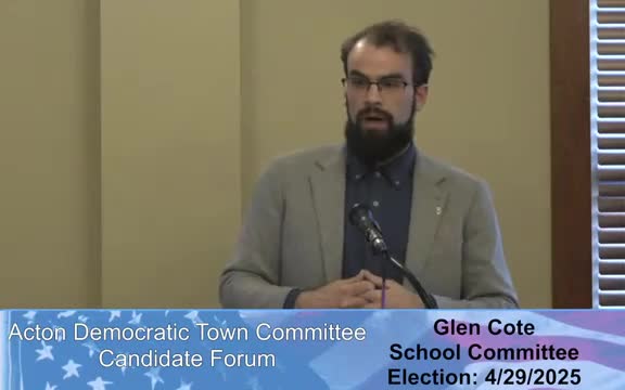 Glenn Coney advocates for statewide funding reform at school committee meeting
