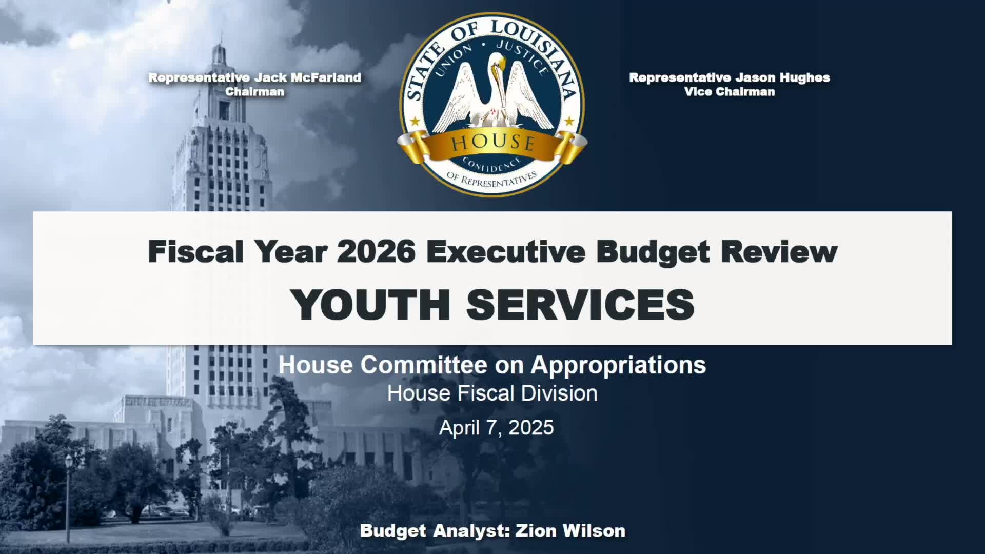 Appropriations hears plan to reopen Jensen as juvenile reception center; OJJ seeks 77 staff and $15.4 million operational funding