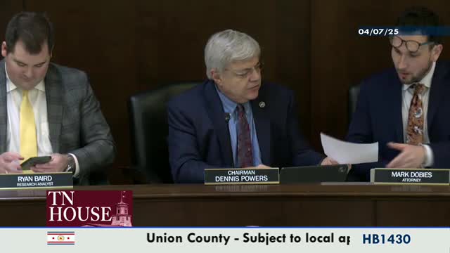 Committee advances Union County bill that recalculates building-permit fees; members pressed for clarification