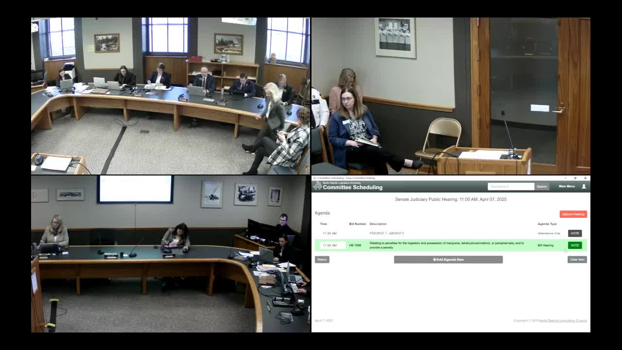 Judiciary committee votes 'do not pass' on bill to convert low‑level marijuana possession to citation