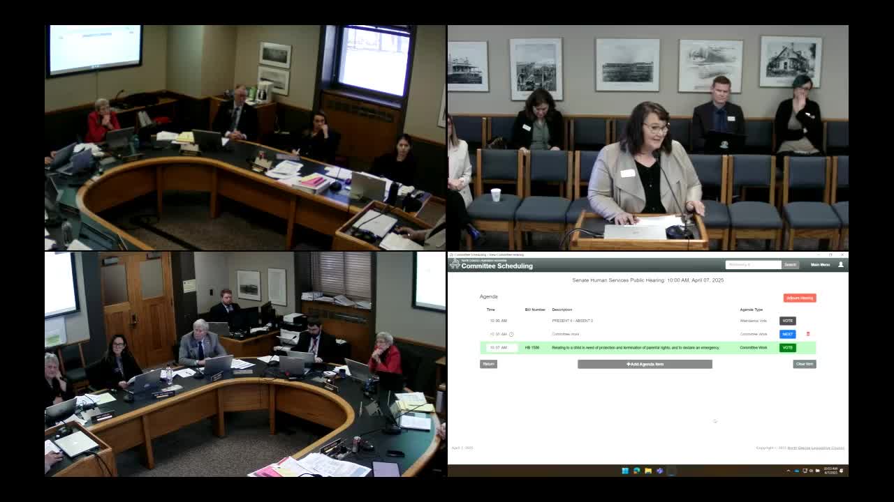 North Dakota committee approves children's services amendment led by Senator Hogan