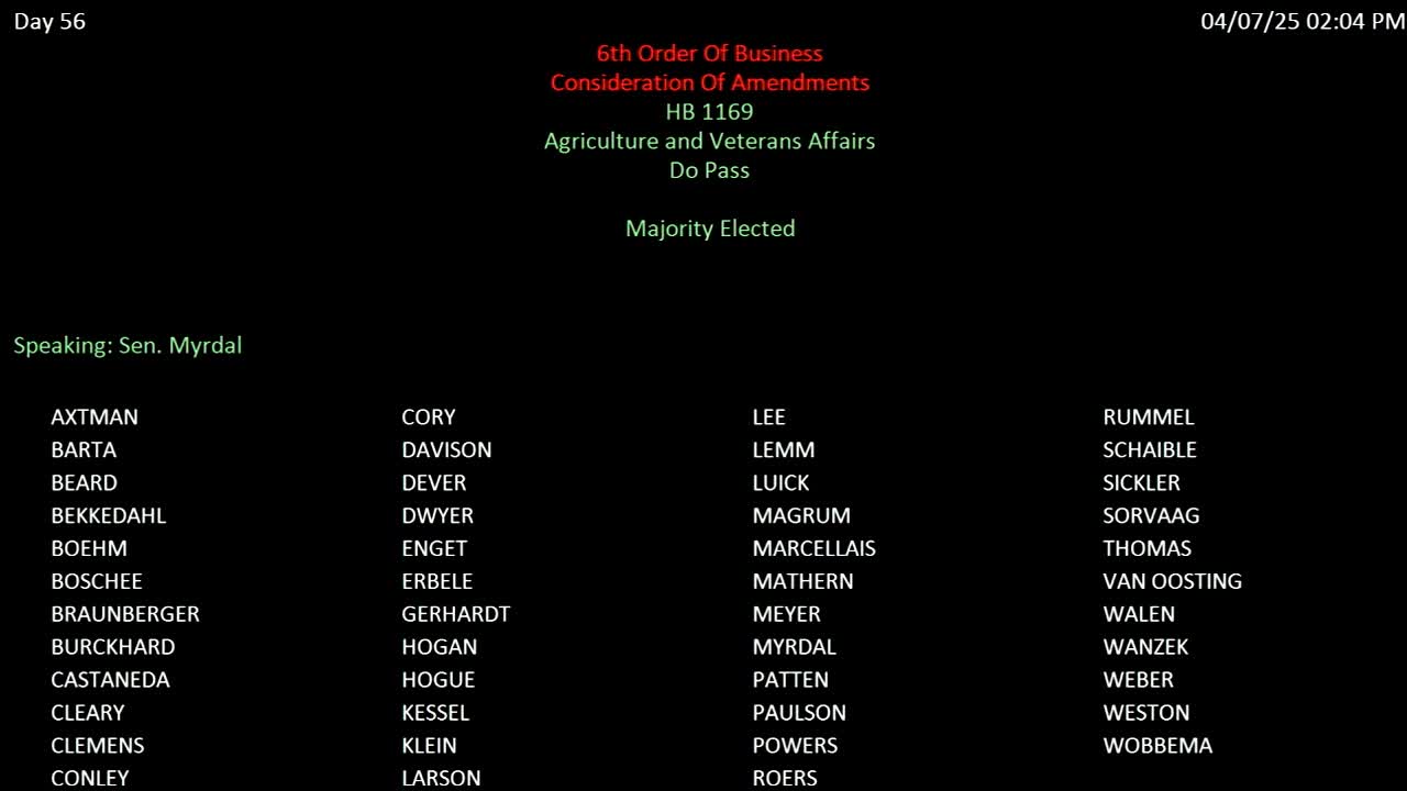 North Dakota Senate approves House Bill 1169 protecting veterans from predatory practices