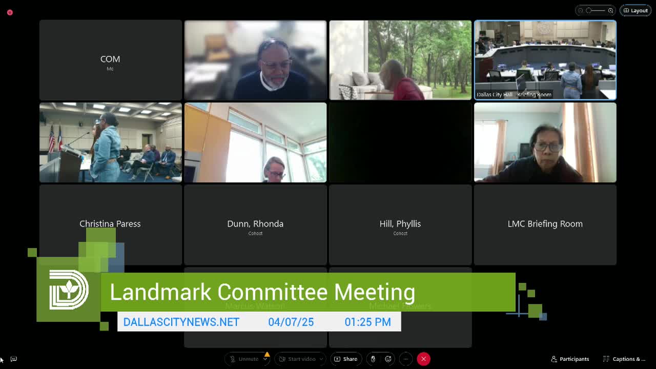 Votes at a glance: Dallas Landmark Commission actions, April 7, 2025