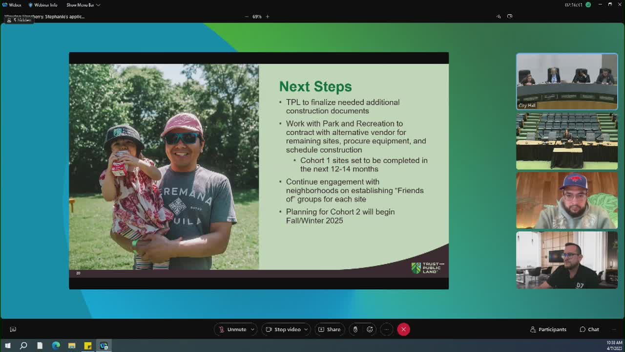 Molly Blackman previews future green spaces and public safety initiatives in local neighborhoods