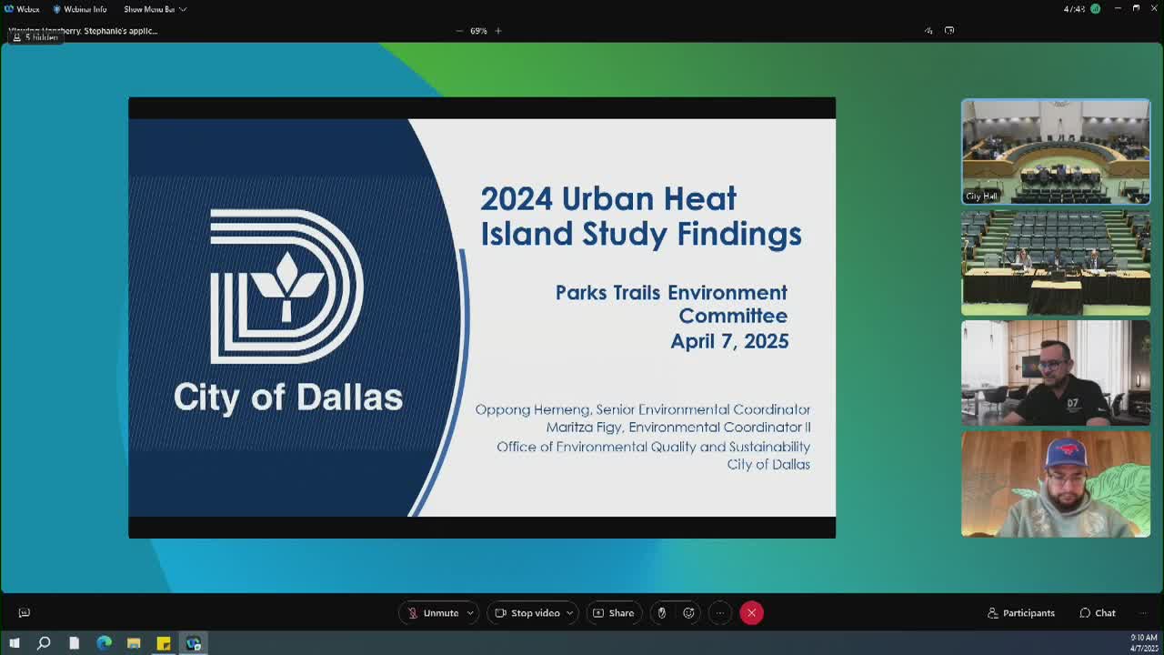Dallas study identifies hot spots; OEQS urges using maps for cooling and outreach