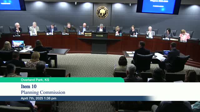 Planning commission backs rezoning, preliminary plan for Prairie Fire mixed‑use project at 150th and Metcalf, 7‑4