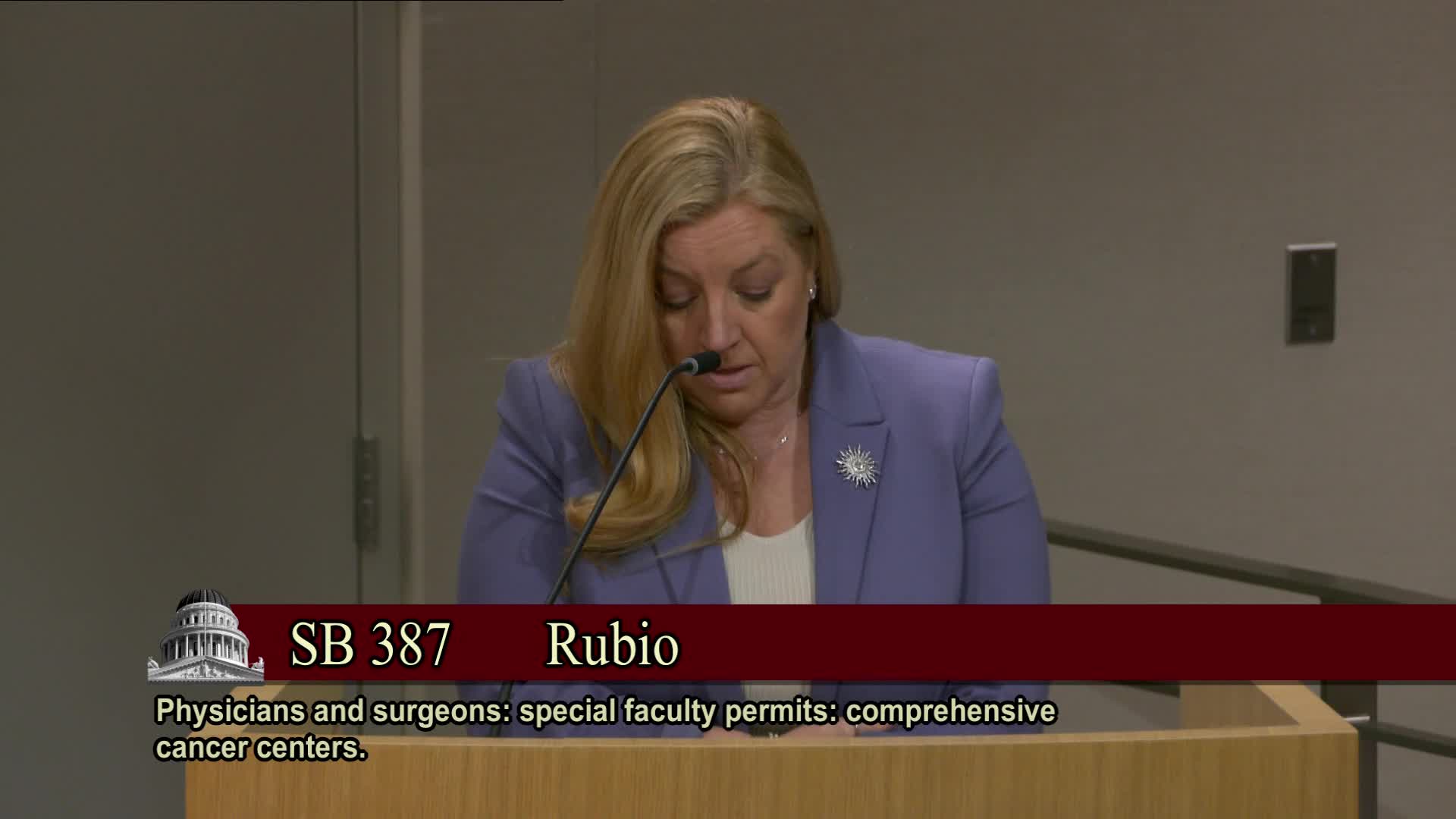 Senator Rubio proposes SB387 to enhance cancer research physician recruitment in California