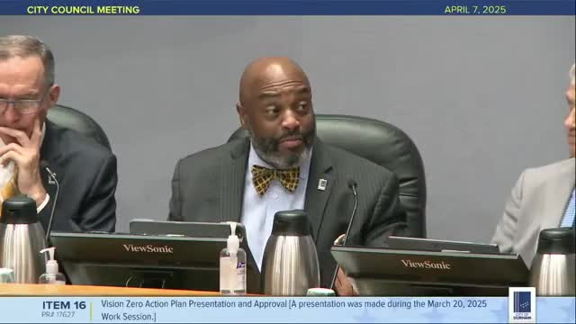 Council approves Vision 0 action plan and reviews zoning request for Farrington Mill Road