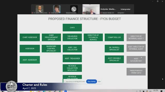 Holyoke City Council discusses restructuring finance department for improved accountability