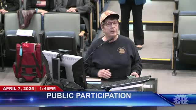 Resident Yoli Diaz urges council to repair pothole-ridden Stortz Street near Mesa Grande
