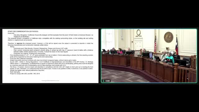 County official and roofer explain metal‑panel repairs at 835 East Levy; commission approves