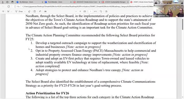 Select Board advances climate initiatives including EV policy and tree preservation strategies