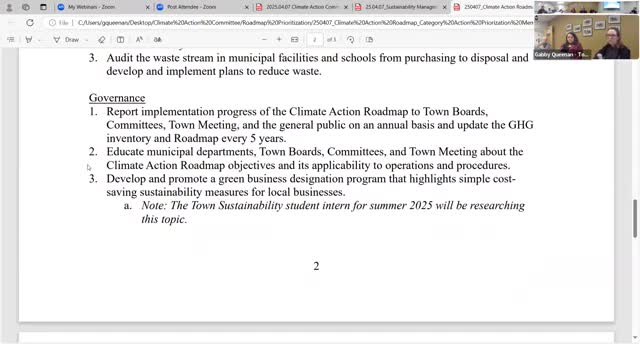 Town develops green business designation program with summer intern research