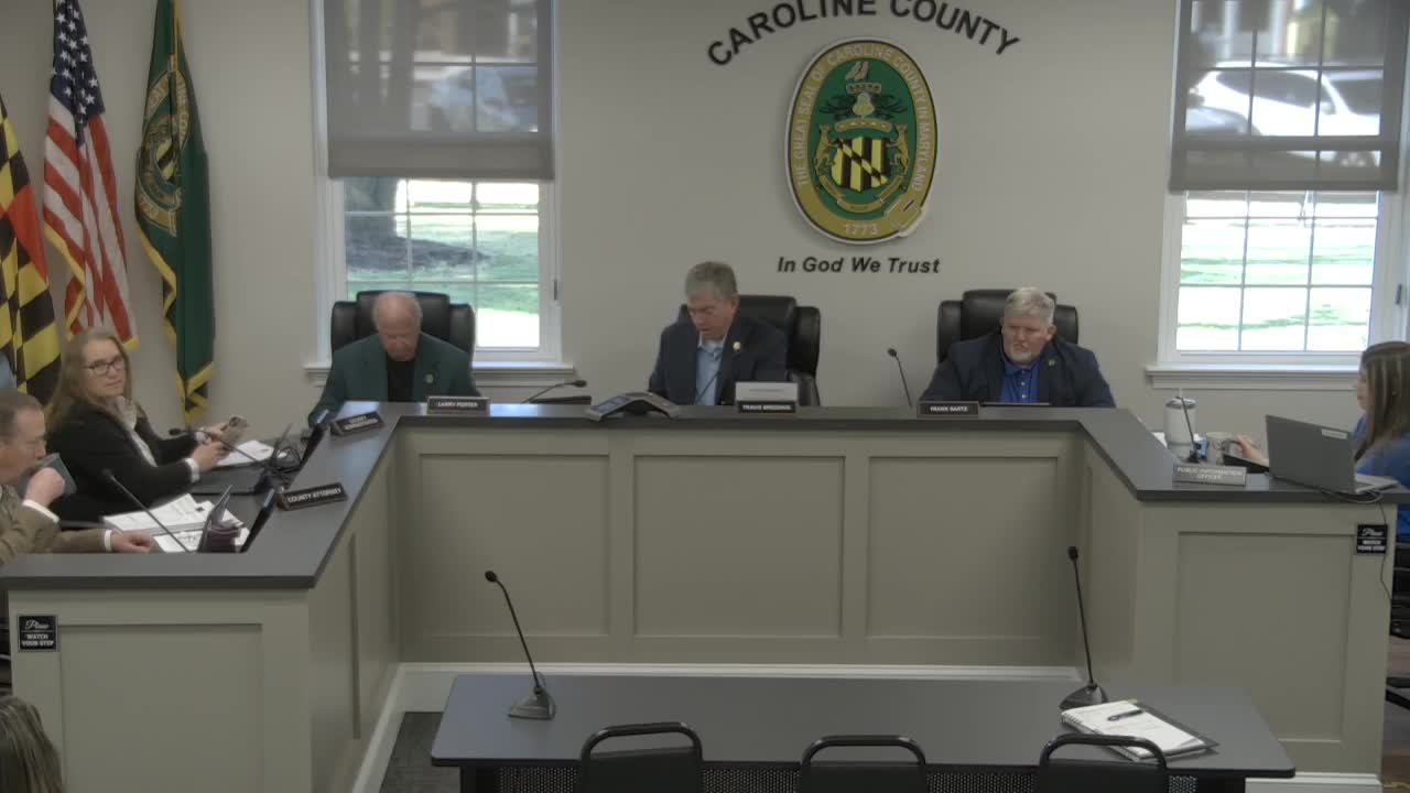 Caroline County Commissioners proclaim National Public Health Week and discuss budget workshop