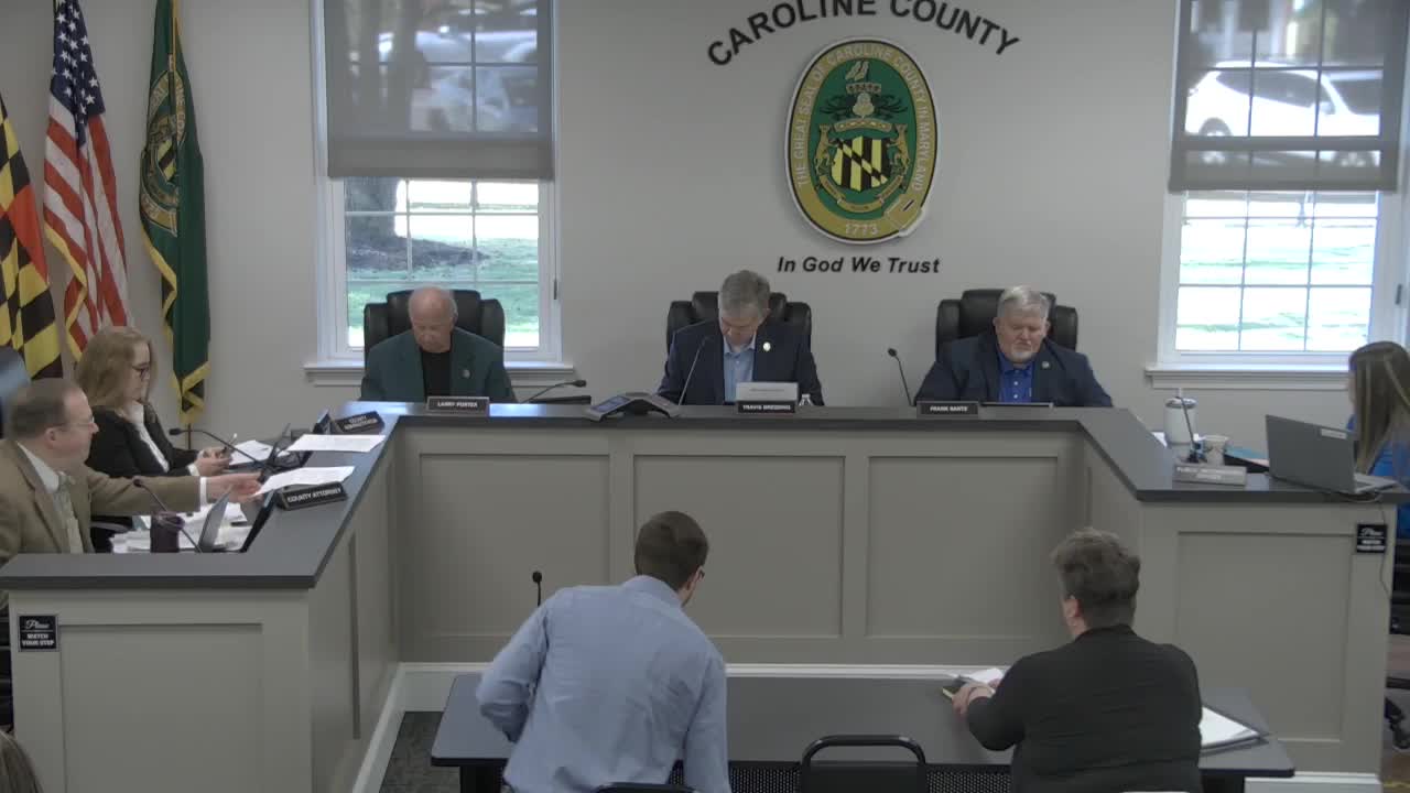 Caroline County to study fee for pre‑CPCN solar site-plan reviews amid FY26 fee schedule workshop