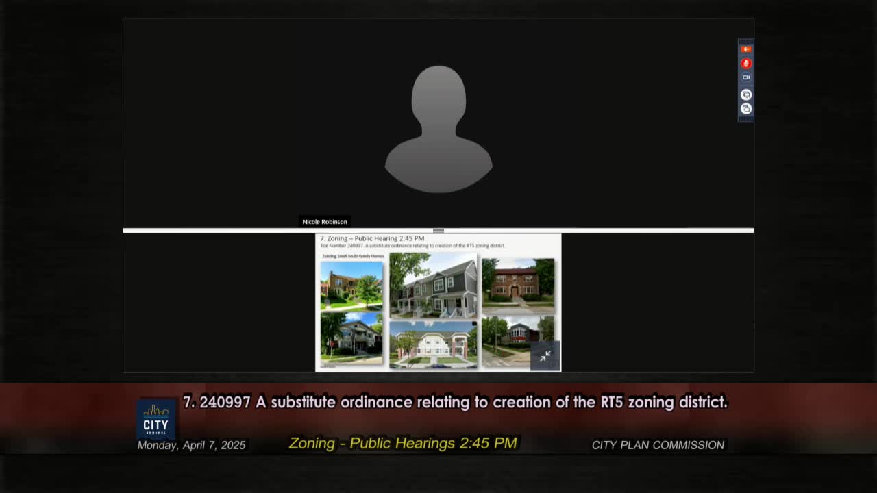 Milwaukee planning commissioner debates community input in RT5 zoning amendment process